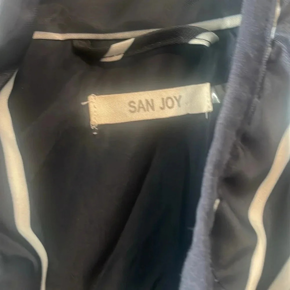 San Joy nautical striped quilted vest small - Picture 2 of 6